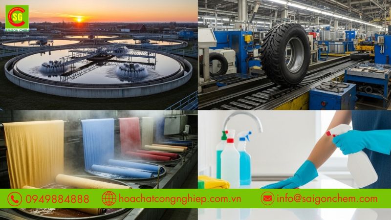 C&aacute;c h&oacute;a chất sử dụng trong c&aacute;c ng&agrave;nh c&ocirc;ng nghiệp hiện nay